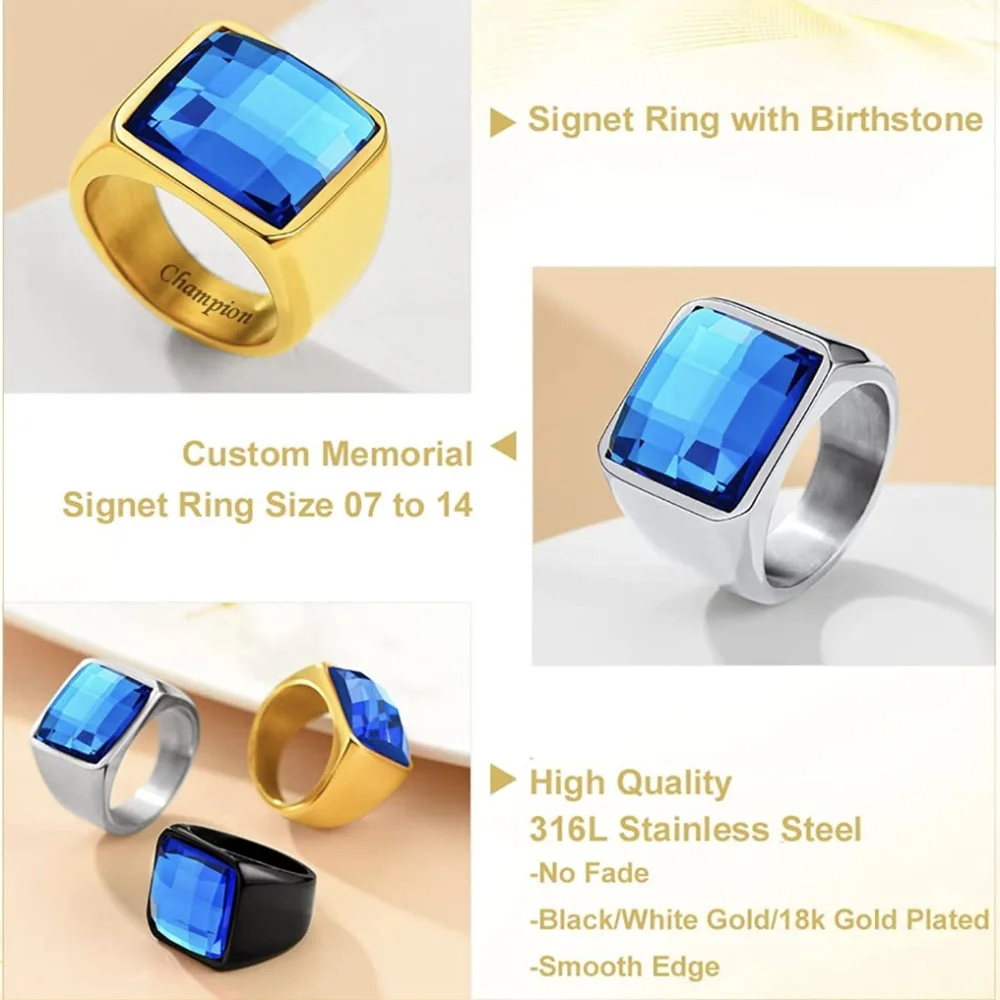Men's topaz ring NWT size 7 💙